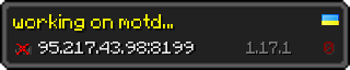Userbar 320x64 in minecraft style for 95.217.43.98:8199