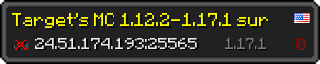 Userbar 320x64 in minecraft style for 24.51.174.193:25565