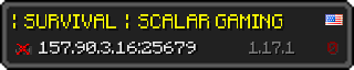 Userbar 320x64 in Minecraft-Stil für den Server 157.90.3.16:25679