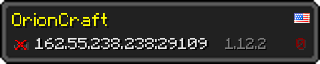 Юзербар 320x64 в стиле майнкрафт для сервера 162.55.238.238:29109