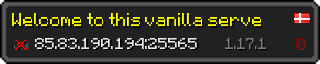 Userbar 320x64 in Minecraft-Stil für den Server 85.83.190.194:25565