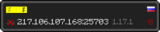 Userbar 320x64 in minecraft style for 217.106.107.168:25703