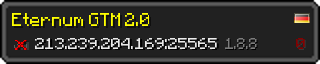 Userbar 320x64 in Minecraft-Stil für den Server 178.63.27.188:25565