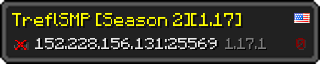 Userbar 320x64 in minecraft style for 152.228.156.131:25569
