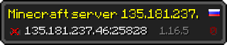 Userbar 320x64 in minecraft style for 135.181.237.46:25828