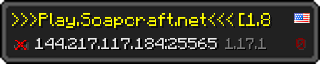 Userbar 320x64 in Minecraft-Stil für den Server 144.217.117.184:25565