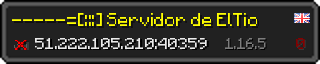 Userbar 320x64 in Minecraft-Stil für den Server 51.222.105.210:40359