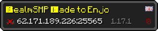 Userbar 320x64 in Minecraft-Stil für den Server 62.171.189.226:25565