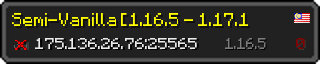 Userbar 320x64 in minecraft style for 175.136.26.76:25565