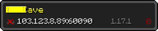 Userbar 320x64 in Minecraft-Stil für den Server 103.123.8.89:60090