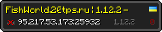 Userbar 320x64 in Minecraft-Stil für den Server 95.217.53.173:25932