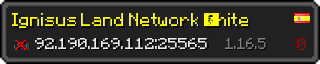 Userbar 320x64 in minecraft style for 92.190.169.112:25565