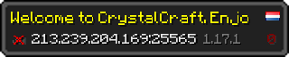 Userbar 320x64 in Minecraft-Stil für den Server 213.239.204.169:25565