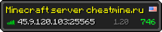 Userbar 320x64 in Minecraft-Stil für den Server 45.9.120.101:25565