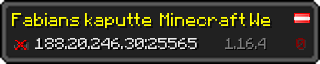 Userbar 320x64 in Minecraft-Stil für den Server 188.20.246.30:25565