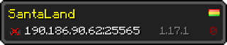 Userbar 320x64 in minecraft style for 190.186.90.62:25565