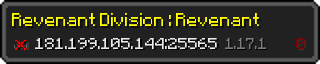 Userbar 320x64 in minecraft style for 181.199.105.144:25565