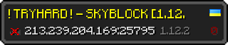 Userbar 320x64 in minecraft style for 213.239.204.169:25795