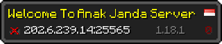 Userbar 320x64 in minecraft style for 202.6.239.14:25565