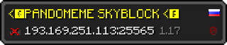 Userbar 320x64 in Minecraft-Stil für den Server 193.169.251.113:25565