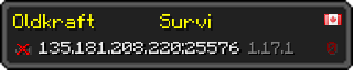 Userbar 320x64 in Minecraft-Stil für den Server 135.181.208.220:25576