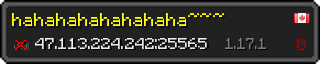 Userbar 320x64 in Minecraft-Stil für den Server 47.113.224.242:25565