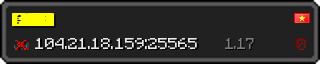 Userbar 320x64 in Minecraft-Stil für den Server 104.21.18.159:25565