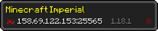 Userbar 320x64 in minecraft style for 158.69.122.153:25565