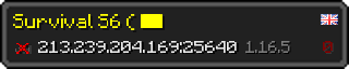 Юзербар 320x64 у стилі майнкрафт для сервера 213.239.204.169:25640
