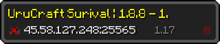 Userbar 320x64 in Minecraft-Stil für den Server 45.58.127.248:25565