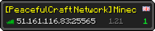 Userbar 320x64 in Minecraft-Stil für den Server 51.161.116.83:25565