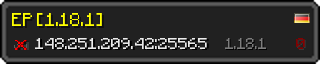 Userbar 320x64 in Minecraft-Stil für den Server 148.251.209.42:25565