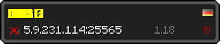 Userbar 320x64 in Minecraft-Stil für den Server 5.9.231.114:25565