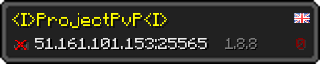 Userbar 320x64 in Minecraft-Stil für den Server 51.161.101.153:25565