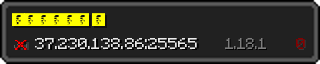 Userbar 320x64 in minecraft style for 37.230.138.86:25565