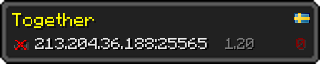 Userbar 320x64 in minecraft style for 213.204.36.188:25565