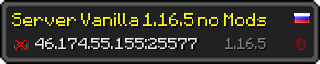 Userbar 320x64 in Minecraft-Stil für den Server 46.174.55.155:25577