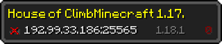 Userbar 320x64 in minecraft style for 192.99.33.186:25565
