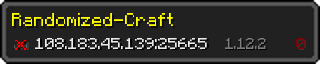 Userbar 320x64 in Minecraft-Stil für den Server 108.183.45.139:25665