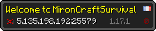 Userbar 320x64 in Minecraft-Stil für den Server 5.135.198.192:25579