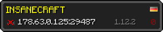 Userbar 320x64 in minecraft style for 178.63.0.125:29487