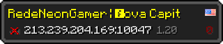 Userbar 320x64 in Minecraft-Stil für den Server 213.239.204.169:10047