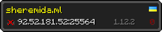 Userbar 320x64 in Minecraft-Stil für den Server 92.52.181.52:25564