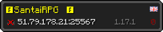 Userbar 320x64 in minecraft style for 51.79.178.21:25567