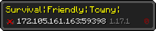 Userbar 320x64 in Minecraft-Stil für den Server 172.105.161.163:59398
