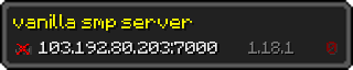 Userbar 320x64 in Minecraft-Stil für den Server 103.192.80.203:7000