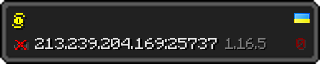 Userbar 320x64 in minecraft style for 213.239.204.169:25737