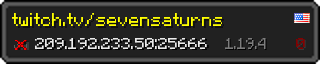 Userbar 320x64 in Minecraft-Stil für den Server 209.192.233.50:25666