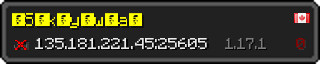 Userbar 320x64 in minecraft style for 135.181.221.45:25605