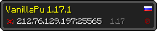 Userbar 320x64 in minecraft style for 212.76.129.197:25565